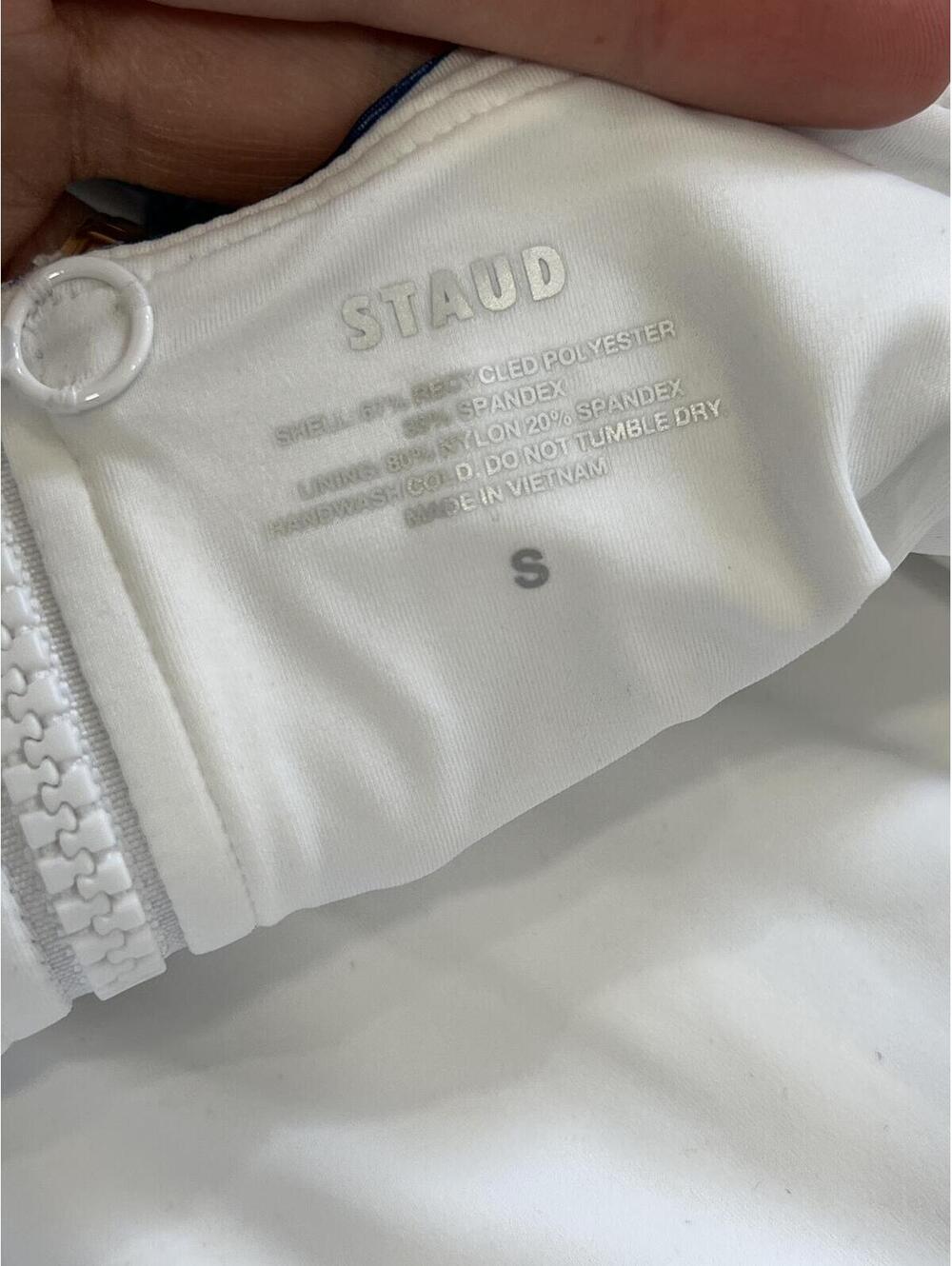 STAUD  Adelaide Printed Corset Swimsuit - White - Picture 5 of 6